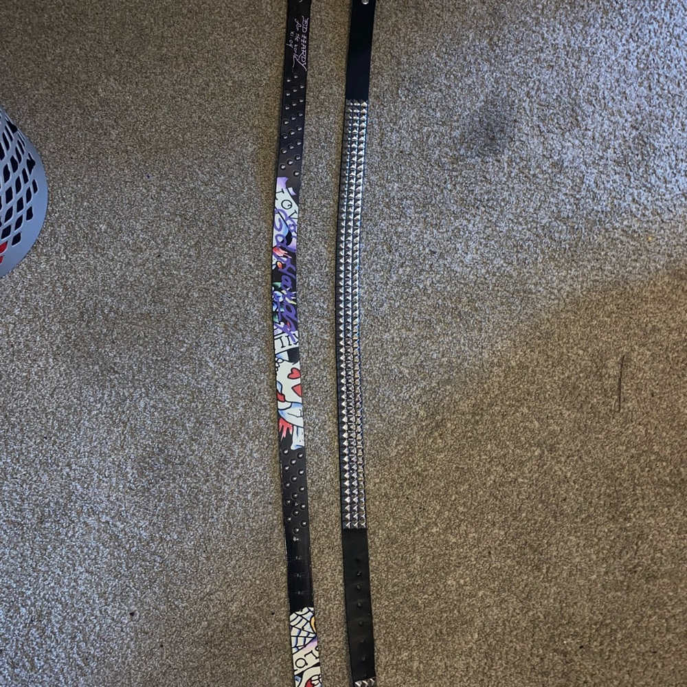 Ed Hardy and studded belt